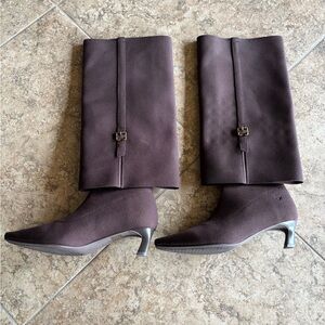 VIVAIA Dark Brown Heeled Boots (Rita)